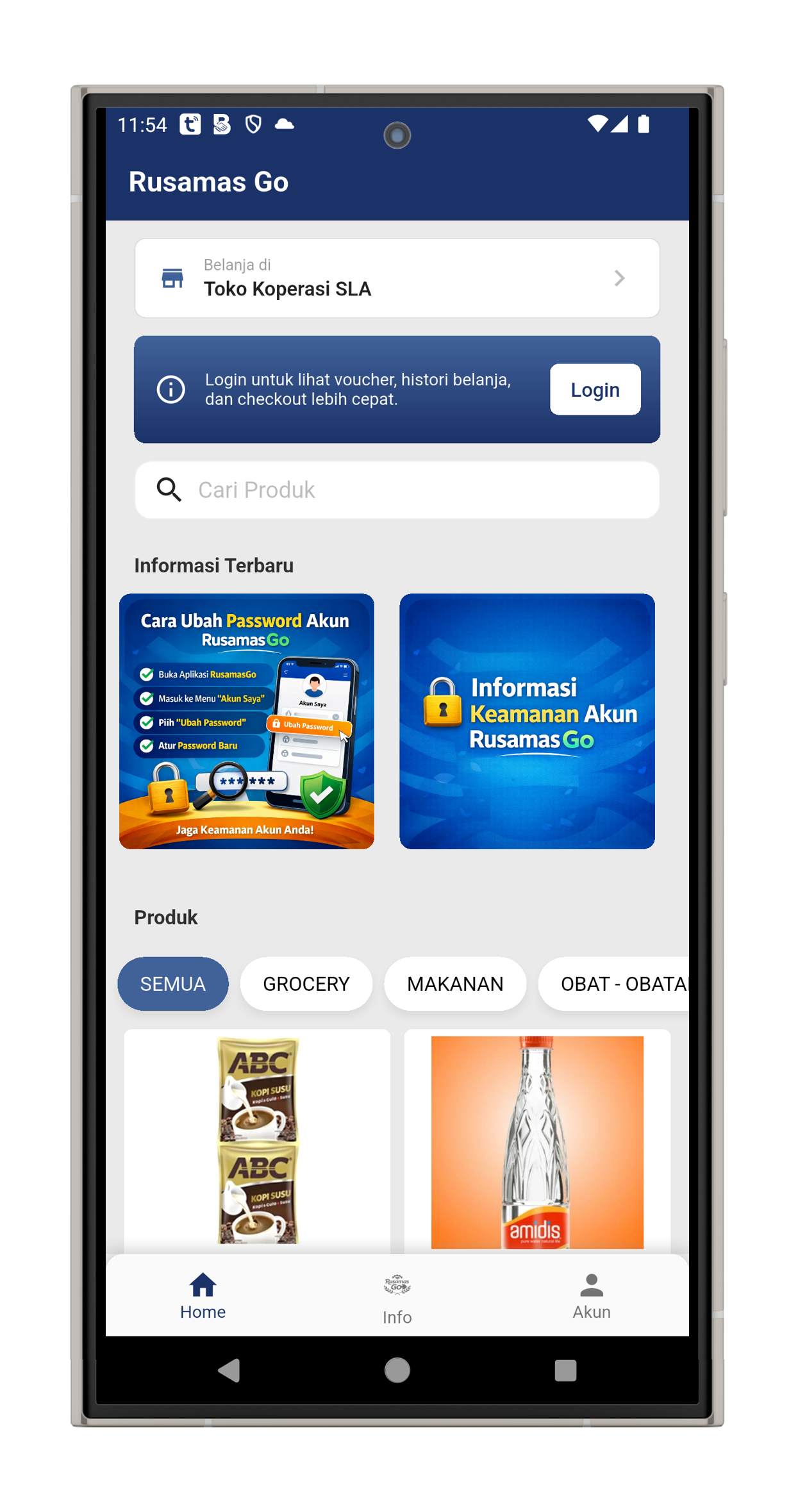 Mockup aplikasi Rusamas Go